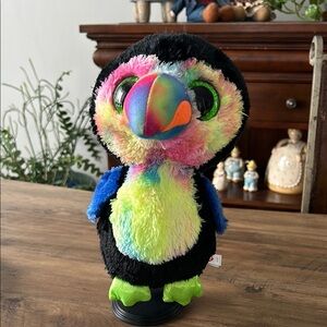 2017 TY Beanie Boos - BEAKS the Toucan (Glitter Eyes) (Medium Size - 9 inches)